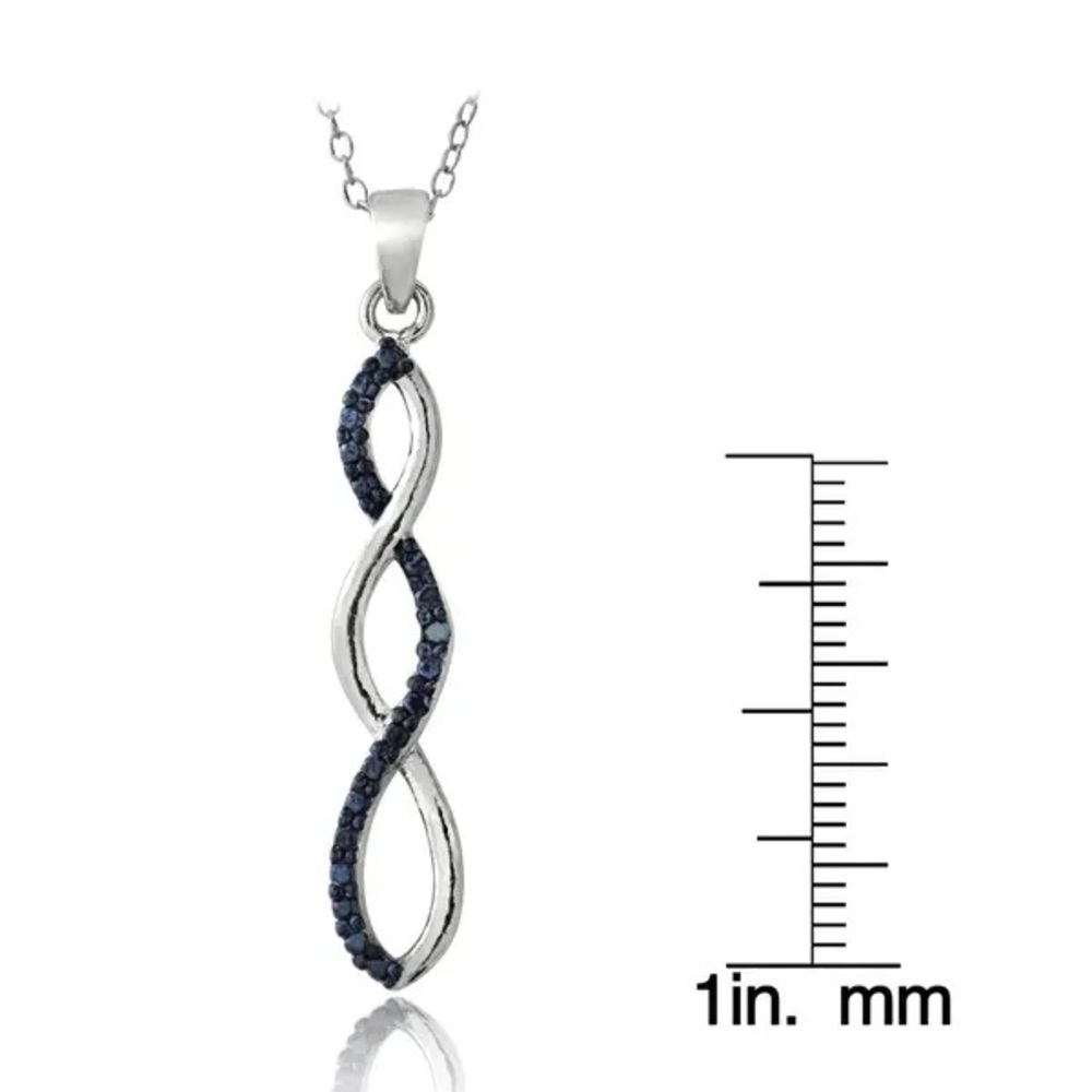 Blue Diamond Infinity Necklace